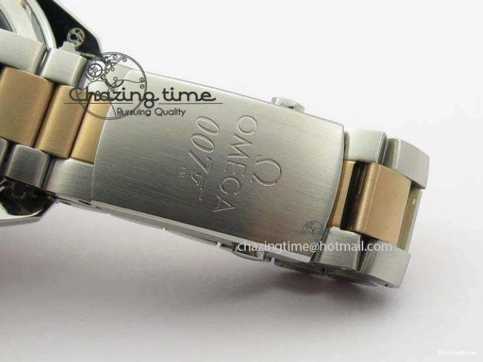 1224 FlexibleFit Seamaster Professional Chrono SS RG Blue Ceramic Blue Dial On SS RG Bracelet A 8211